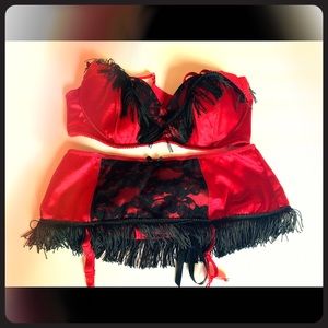 Leg Avenue Flapper Girl Two Piece Set Red